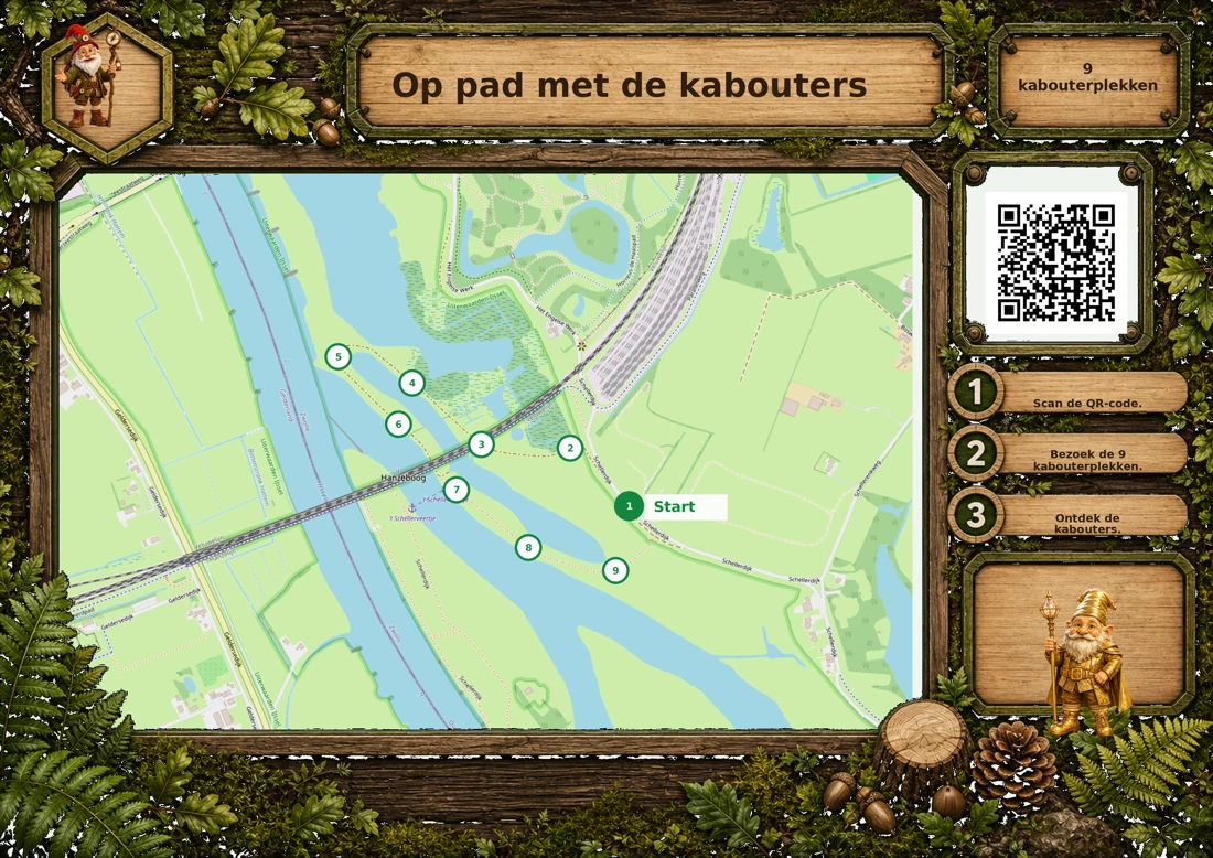 La vraie carte des lutins imprimable avec neuf lieux de jeu